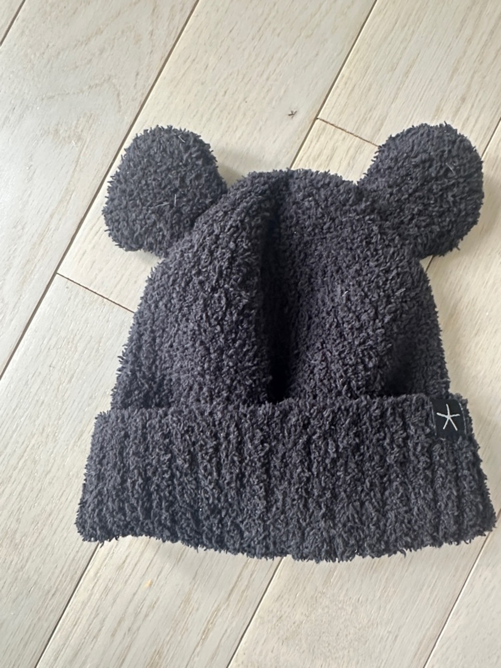 Barefoot Dreams Black Fuzzy Ear Beanie Hat - Kids Accessories - Picture 3 of 3